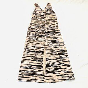 TY.LR Australia maxi dress Womens size small black cream sheath wedding evening